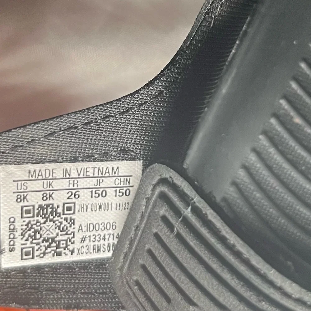 Adidas Black Water Shoes with Three Stripes